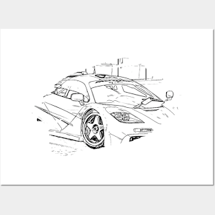 F1 GTR Art Splash Print Wireframe Posters and Art